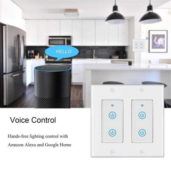 US Standard Push Button Wifi Wall Smart Light Switch 1/2/3 Gang App Remote Voice Control Intelligent Wireless For Google