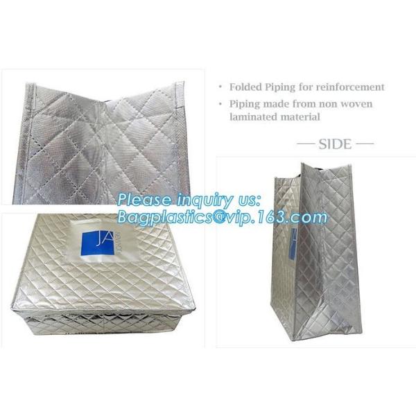 Foldable Lunch Insulated Cooler Bag Heated Food Delivery Bag Thermal Pizza Delivery Cooler Bag