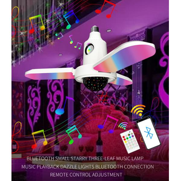 Home RGBW Bluetooth Music LED Ceiling Lamp 10m Remote Control