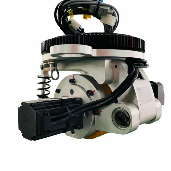 205mm Small Shock Absorbing AGV Drive Wheels For Robot Forklift Servo Motor