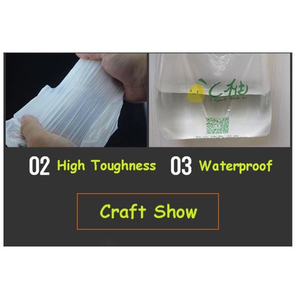 White Color Small T Shirt Bags , Plastic T Shirt Grocery Bags 10 - 25MIC Thickness