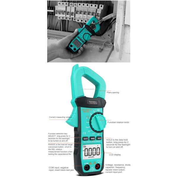 21D DC AC Digital Clamp Meter 3 5/6 Digit Automatic Diode Test Ture RMS Square Wave Output NCV Digital Clamp Meter Multimeter