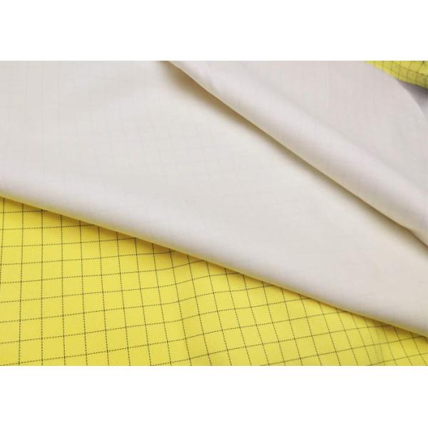 5mm Grid Yellow Anti Static Fabric For Industy UnderWear