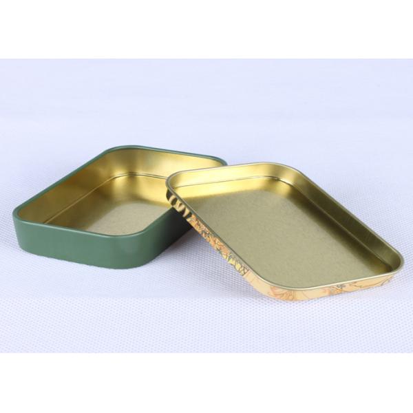 Chocolate Packaging Green Candy Gift Tins , YT1239 Chocolate Gift Boxes With CMYK Printed Lids