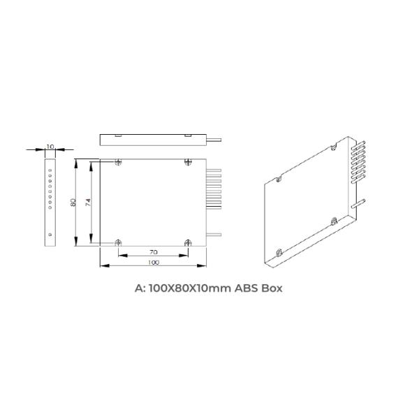 8 Channels Single Fiber CWDM MUX DEMUX ABS Box 1270 To 1410nm Cwdm 16 Channel