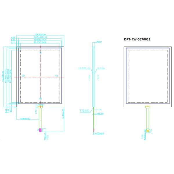 Industrial 4.2" 5" 5.7" Tft Resistive Touchscreen Panel With Usb Interface