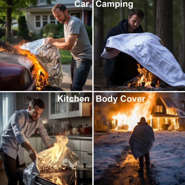 Emergency Fire Fiberglass Blanket Heat Resistant for Home and School