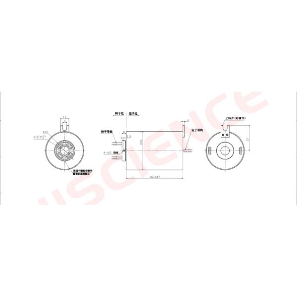 Black Through Bore Slip Rings 24 Circuits 5A For CCTV / Surveillance Systems