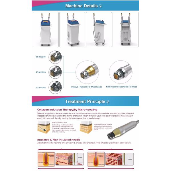 2016 best stretch marks removal two heads 5 Mhz fractional rf microneedle machine on sale