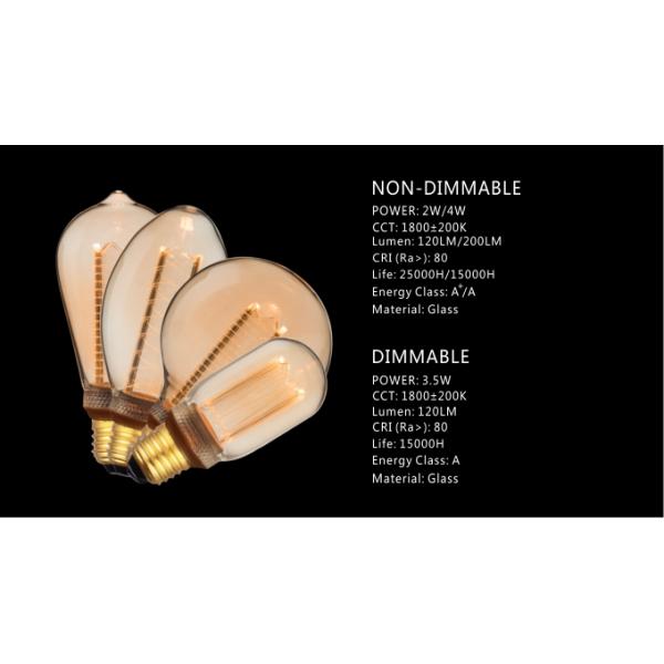 T45 Bulb, LED Deco Light, E27 Bulb, Fashionable Glass Bulb, Warm White LED Candle