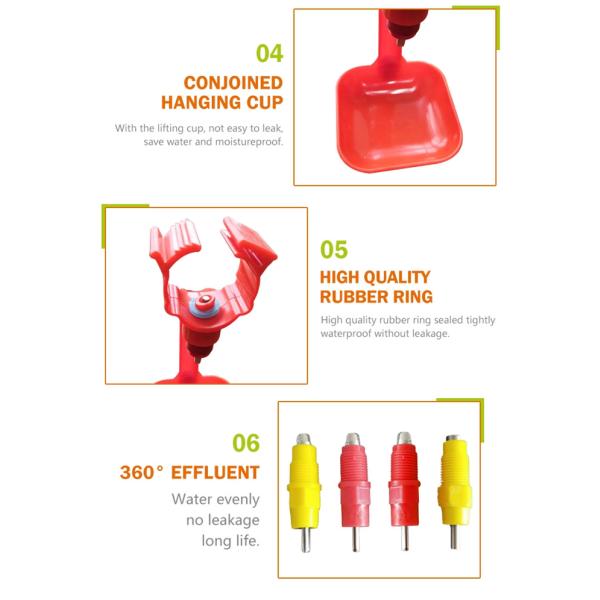 Hanging Drip Cups 33.7g Drinking Nipples For Birds