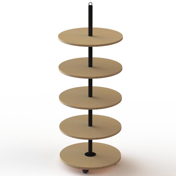 KD Construction Maple Color MDF Wooden Retail Display Stands