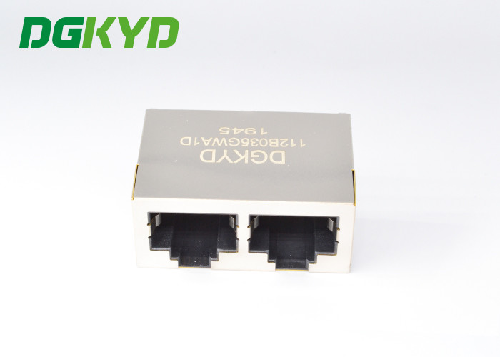 China 1x2 8P8C Net Socket 10M RJ45 Network Connector wholesale
