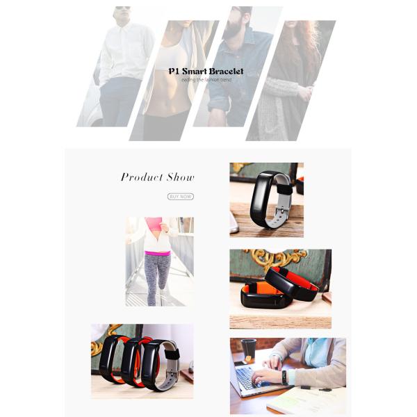 P1 Smartband Watches Blood Pressure Bluetooth Smart Bracelet Heart Rate Monitor Smart Wristband Fitness for iOS Android
