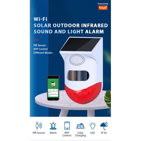 Wifi Home Security Solar Powered House Alarm Wireless Burglar Intruder Alarm