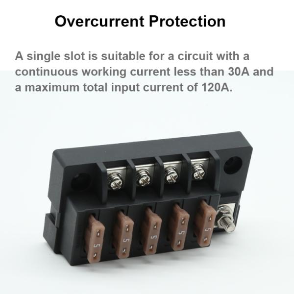 12V 24V Single Side Blade Fuse Holder Boat Fuse Box 4 Way Circuit Position Automotive Fuse Block