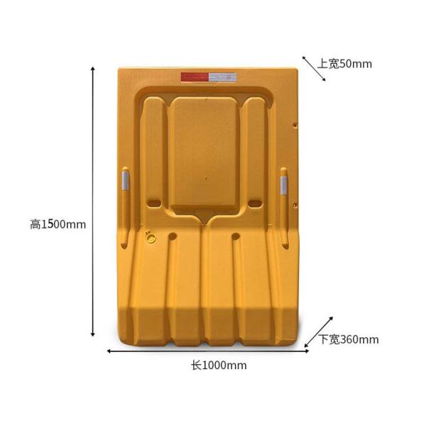 Outdoor Security Plastic Road Safety Barrier Customized Water Filled