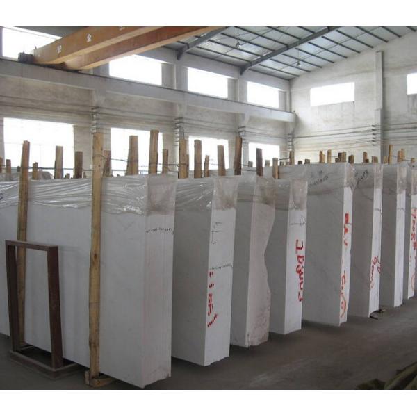 Custom Size White Marble Stone Flooring With 11.5Mpa Bending Resistance