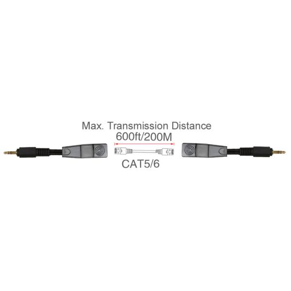 Cat5 Cat6 Custom Wire Assemblies 3.5mm Stereo To RJ45 Female Audio Extender