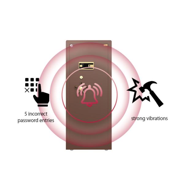 Double Alarm Solid Steel Jewelry Watch Winder Safes With 7 Open Ways