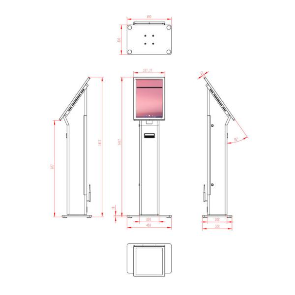 Android Self-Service Ordering Touchscreen Kiosk for Retail and Dining