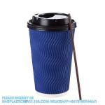 Christmas Disposable Coffee Cups 12 Oz Insulated Ripple Wall Cup With Lid, Xmas