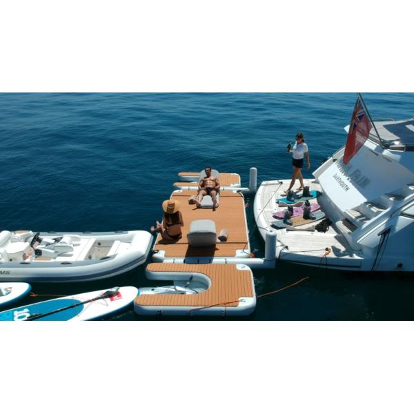 3×1.8x0.15m Customized Size Color Available Inflatable Floating Dock For Yacht Leisure