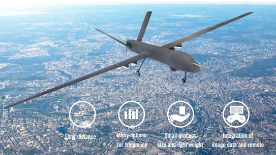 CD30HPT Small size 2.4GHz 30km Futaba Pixhawk telemetry 30km uav drone video data link