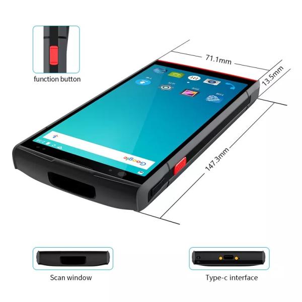 Mobile Handheld 1D 2D QR Code Barcode Scanner Android Rugged PDA With NFC Reader