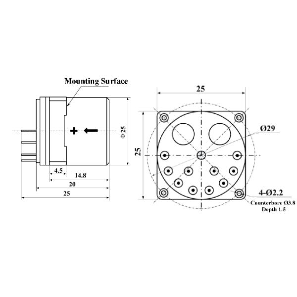 KSQA11 Industrial acceleration sensor Operating Temperature -45 ~ +100(℃)