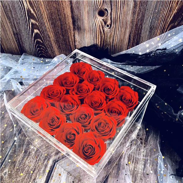 Red Real Forever Rose , Real Flowers That Last Forever For Wedding Decoration