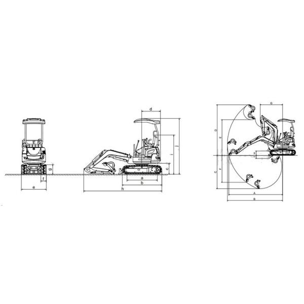 Mini Digger 1 Ton Prices with Thumb Bucket 3.5 Ton Mini Excavator KOOP 192F Engine