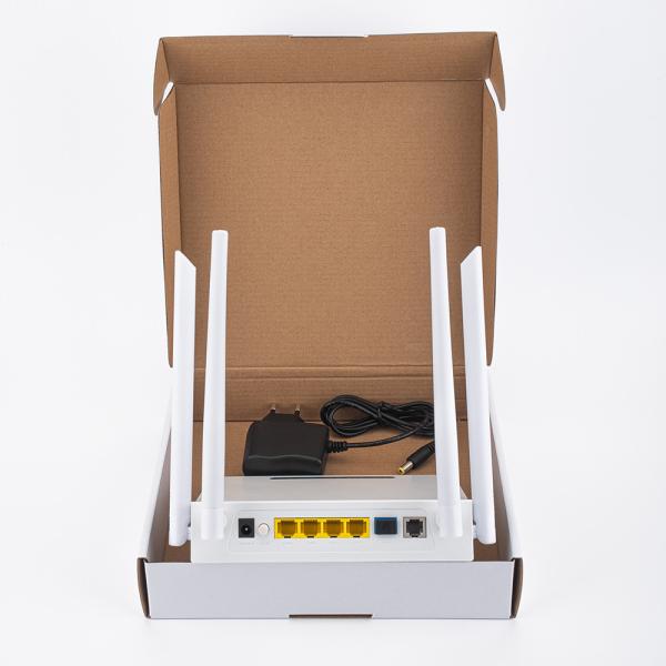 HiOSO FTTx Solutions XPON ONU Dualband 4GE 4WIFI POTs Plastic Casing Wifi ONU