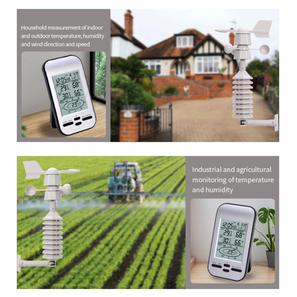 WS0232 LCD Digital Weather Station With Colour Display Humidity Range 20% To 90% Remote Viewing Data