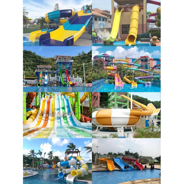 23x21m Aqua Amusement Park Playground Water Park Fiberglass Material With Candy Style