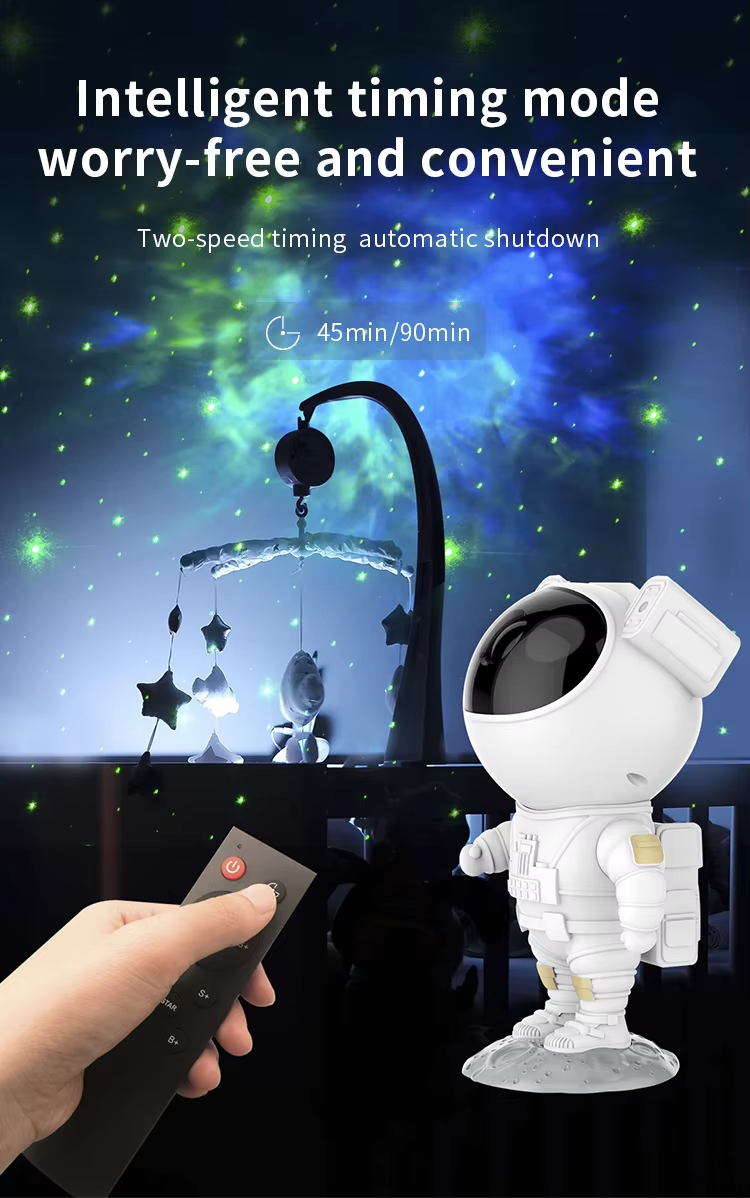 High-Definition Starry Sky Projection LED Night Light with Multi-Scene Illumination and Smart Control Astronaut Projector Lamp