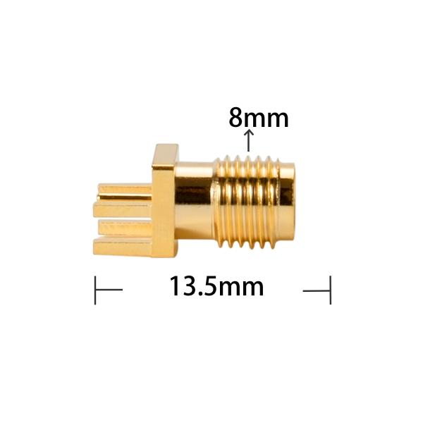 SMA-KE-13.5 Gold Plated Female Connector Straight For PCB Mounting Wifi Antenna Connector