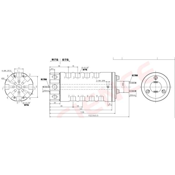 Low Friction Rotary Unions 8 Passages 18 Circuits 2A Leakage Prevention
