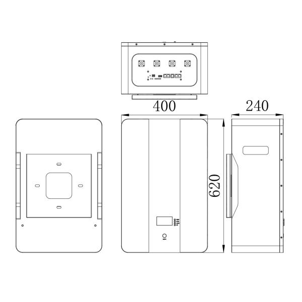 Solar Power Wall Mounted Battery Backup Rechargeable LiFePO4 Battery 51.2V 200Ah