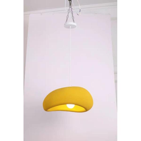 Cement and concrete and resin orange yellow handmake contemporary pendant lamp