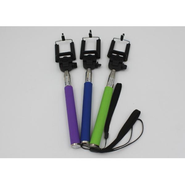 Folding Bluetooth Mobile Phone Monopod Selfie Stick Green / Purple / Blue