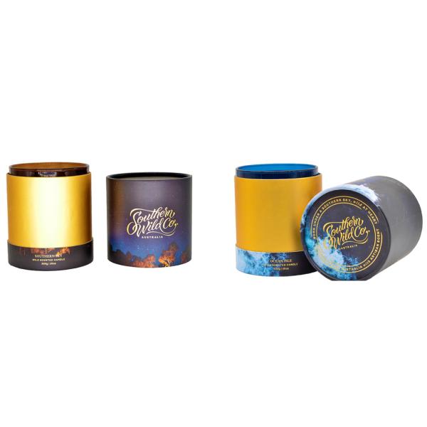 Christmas Branded Gift Boxes , Tube Custom Printed Round Branded by Brand Name Artistic Carving
