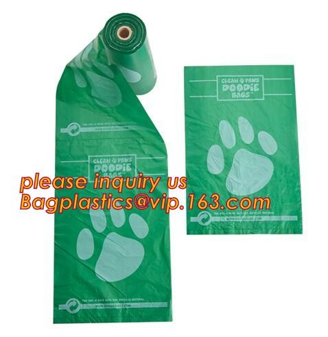 Heavy Duty Custom Biodegradable PE Dog Poop Pet Waste Bags with Disenpser, biodegradable dog poop corn bags with dispens