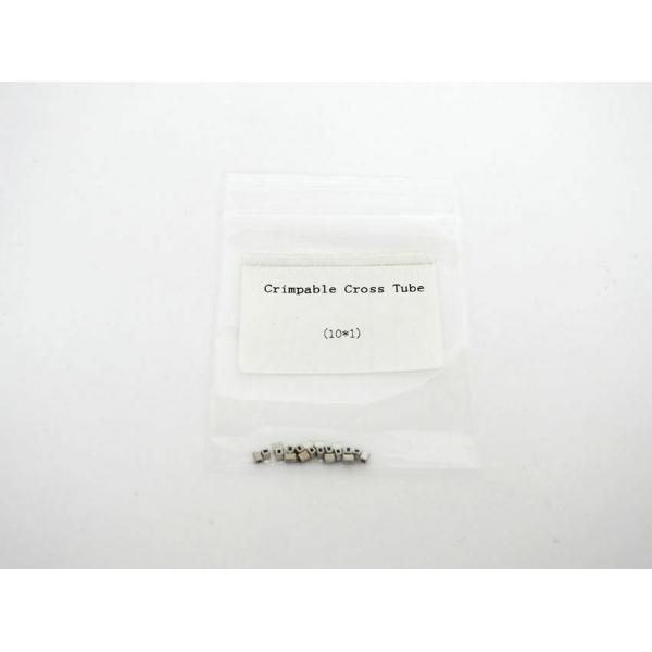 Dental Orthodontic Molar Bands / Stainless Steel Crimpable Hook Long Curved Type