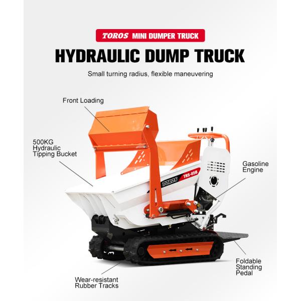 10-20t Stand Behind Tracked Mini Dumper For Construction And Mining