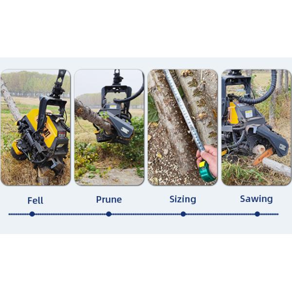 Tree cutting machine harvester head for 10-13 tons excavator logging equipment