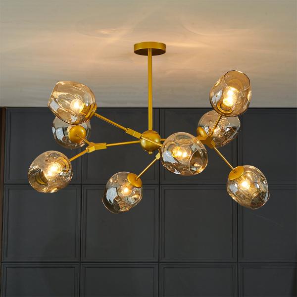 Nordic Glass Gold LED Chandelier Lighting Home Decoration Light lustre(WH-MI-431)