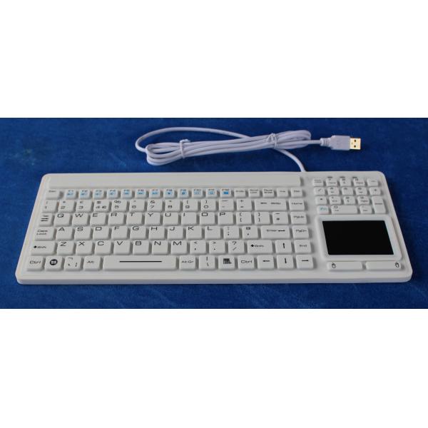 PS2 Waterproof Medical Grade Keyboard 17mA With Touchpad