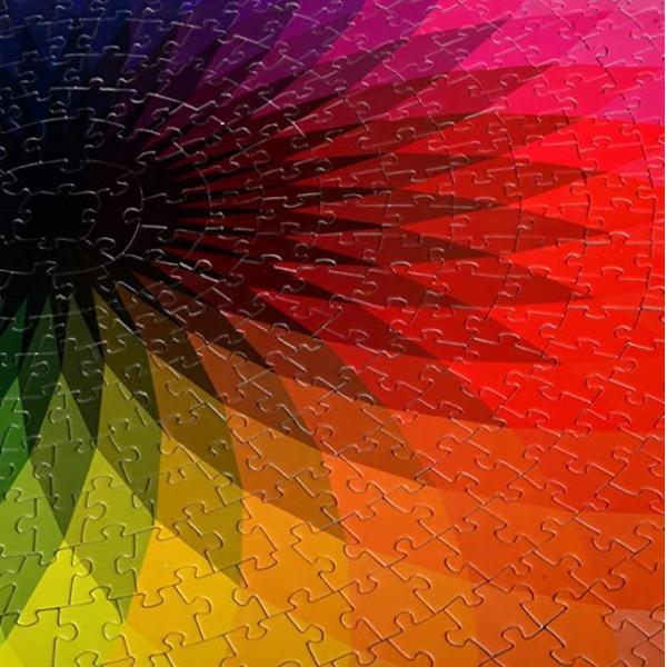 1000 Pieces Cardboard Rainbow Jigsaw Puzzle IQ Game ASTM Certificated