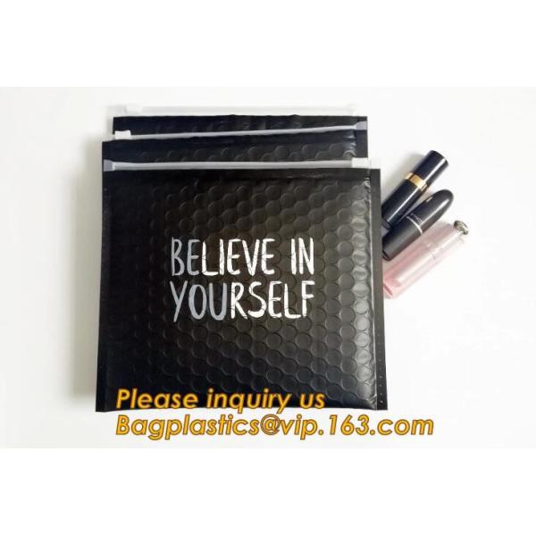 Cosmetic Pink Slider Padded Bag/Silver Zip lockkk Bag With Bubble,Padded Envelopes Cheap Aluminium Foil Zip lockkk Holographic